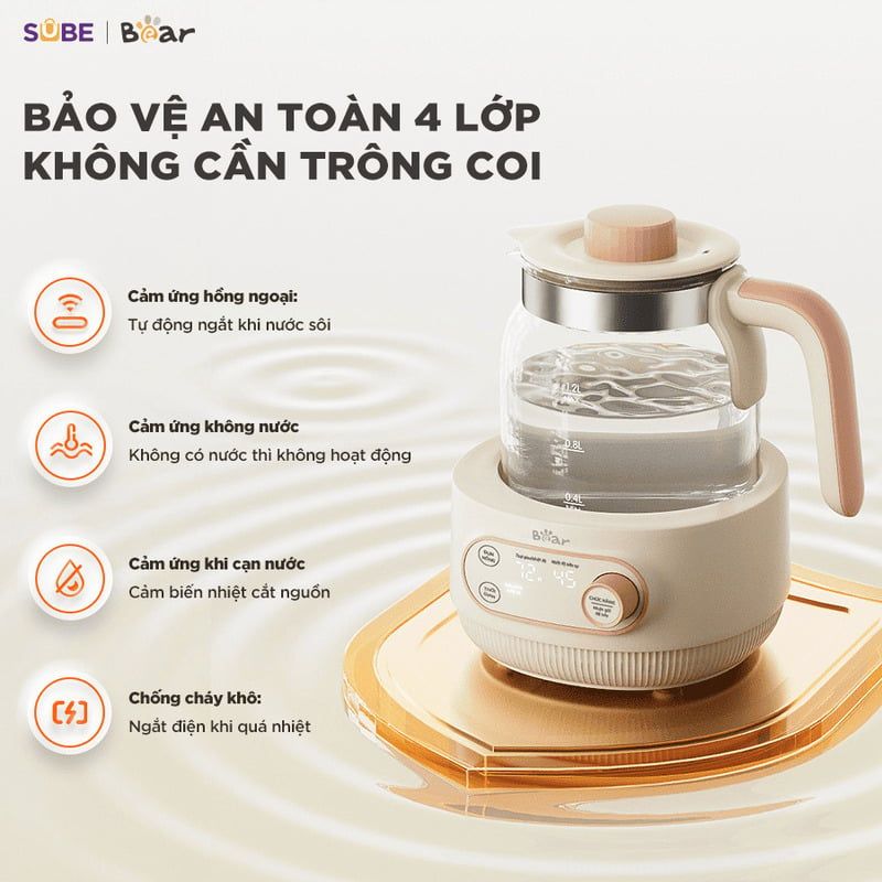  Máy Hâm Sữa Tiệt Trùng Bear WW-4H12M 