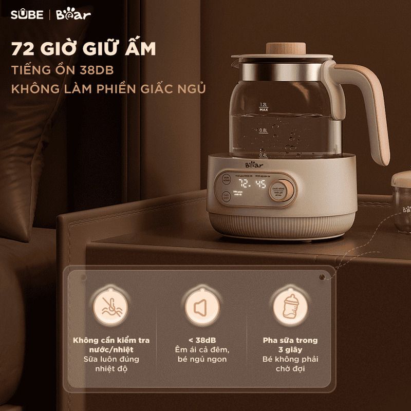  Máy Hâm Sữa Tiệt Trùng Bear WW-4H12M 