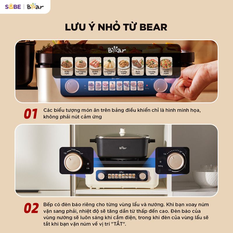  Nồi Lẩu Nướng Đa Năng Bear GR-5H22R83 