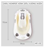  Chậu Nhựa Honper Hình Gấu Vương Miện HP132 Kèm Giá Đỡ 