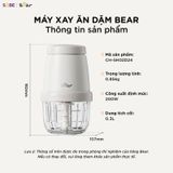  Máy Xay Ăn Dặm 8 Lưỡi 0.3L Bear CH-5H02D24 