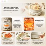  Nồi Lẩu Nướng Hấp Bear HOP-505QT 