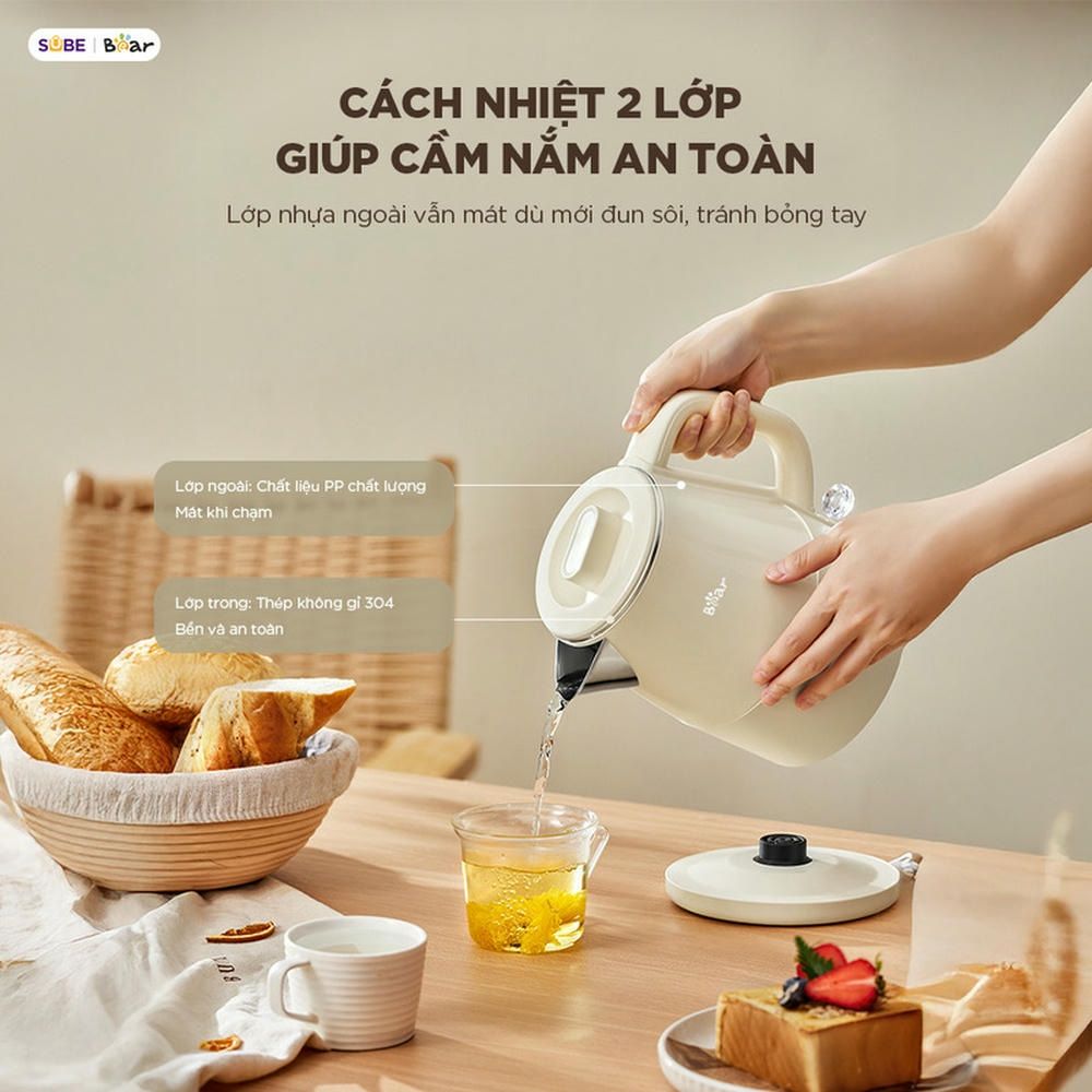  Ấm Siêu Tốc Bear 1.5L EB-5H15D 