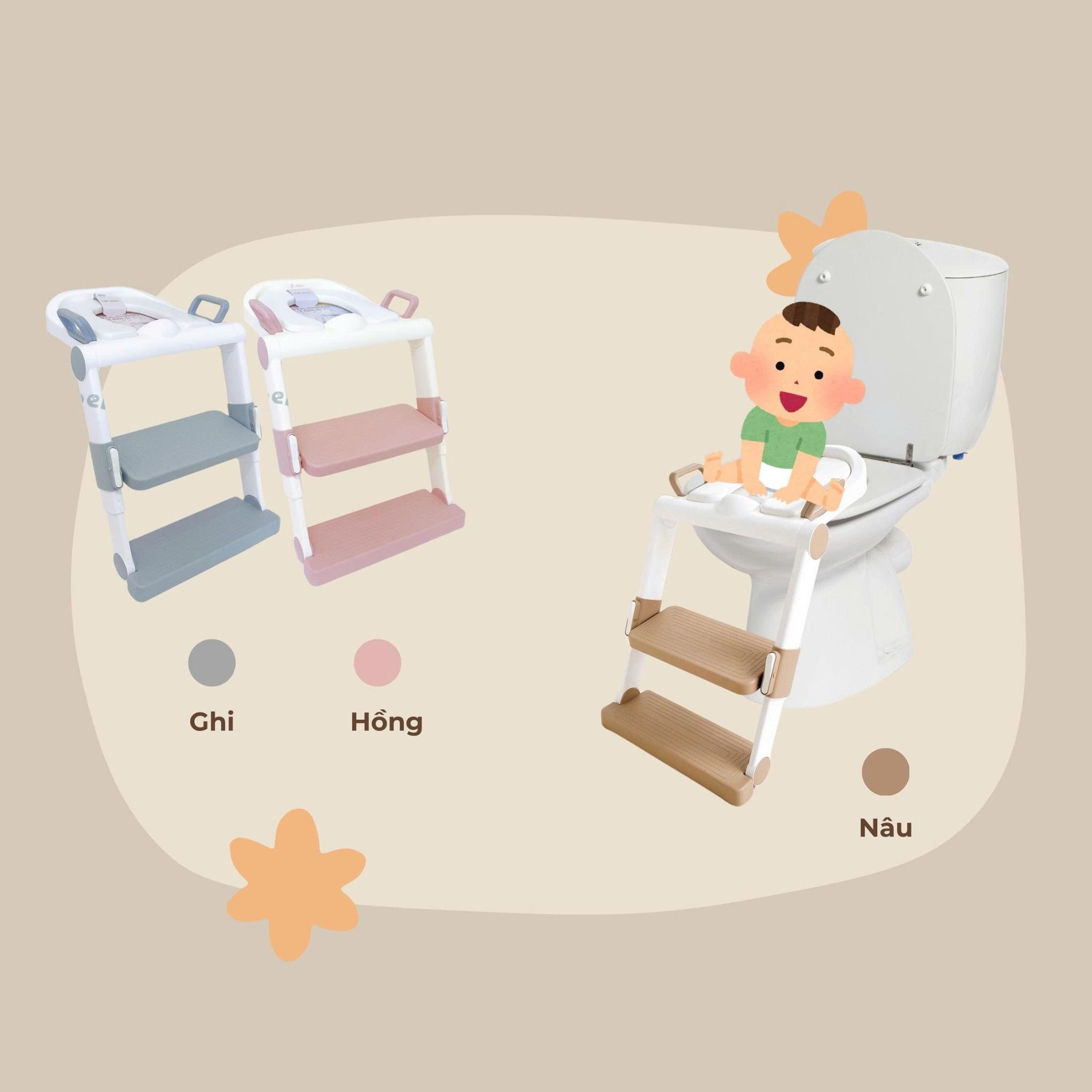  Thang Bô 2 Bậc Gấp Gọn Honper Cao Cấp HP120 