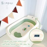  Chậu Tắm Gấp Gọn Honper Hình Thỏ HP110 Kèm Phao Có Nhiệt Kế 