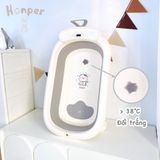  Chậu Tắm Gấp Gọn Honper Hình Thỏ HP110 Kèm Phao Có Nhiệt Kế 