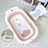  Chậu Tắm Gấp Gọn Honper Hình Thỏ HP110 Kèm Phao Có Nhiệt Kế 