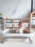  Chậu Tắm Gấp Gọn Honper Hình Thỏ HP110 Kèm Phao Có Nhiệt Kế 