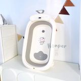  Chậu Tắm Gấp Gọn Honper Hình Thỏ HP110 Kèm Phao Có Nhiệt Kế 