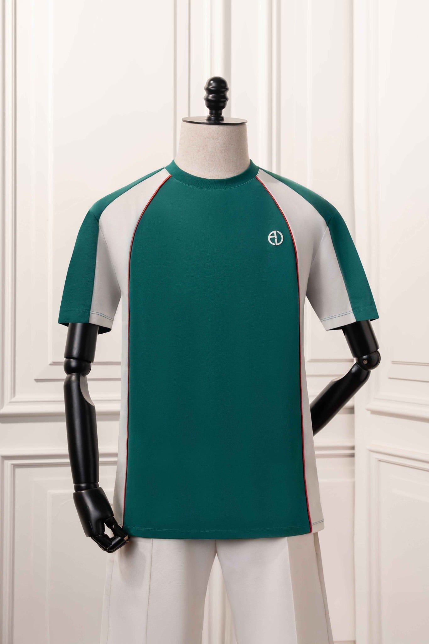 ÁO POLO XANH RÊU / TRẮNG - AP272
