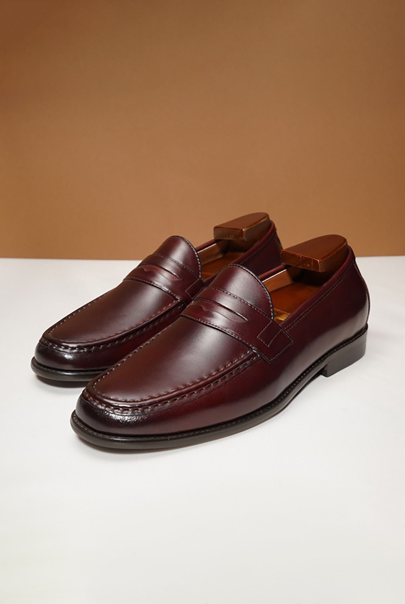 GIÀY LƯỜI LOAFER BURGENDY, NÂU MẬN - GAD003M