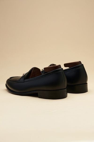 GIÀY LƯỜI LOAFER ĐEN, TAG VÀNG - GAD006D