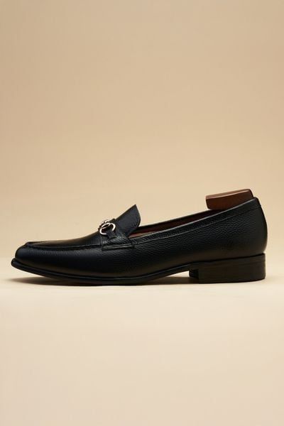 GIÀY LƯỜI LOAFER ĐEN, TAG VÀNG - GAD006D