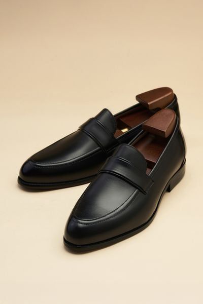 GIÀY LOAFER ĐEN, LÓT NÂU - 205-32AADN