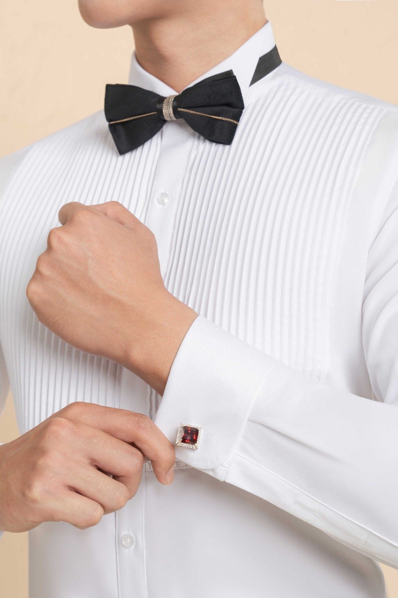 ÁO SƠ MI TAY DÀI / XẾP LY DỌC, THE TUXEDO - MÀU TRẮNG TXXL7