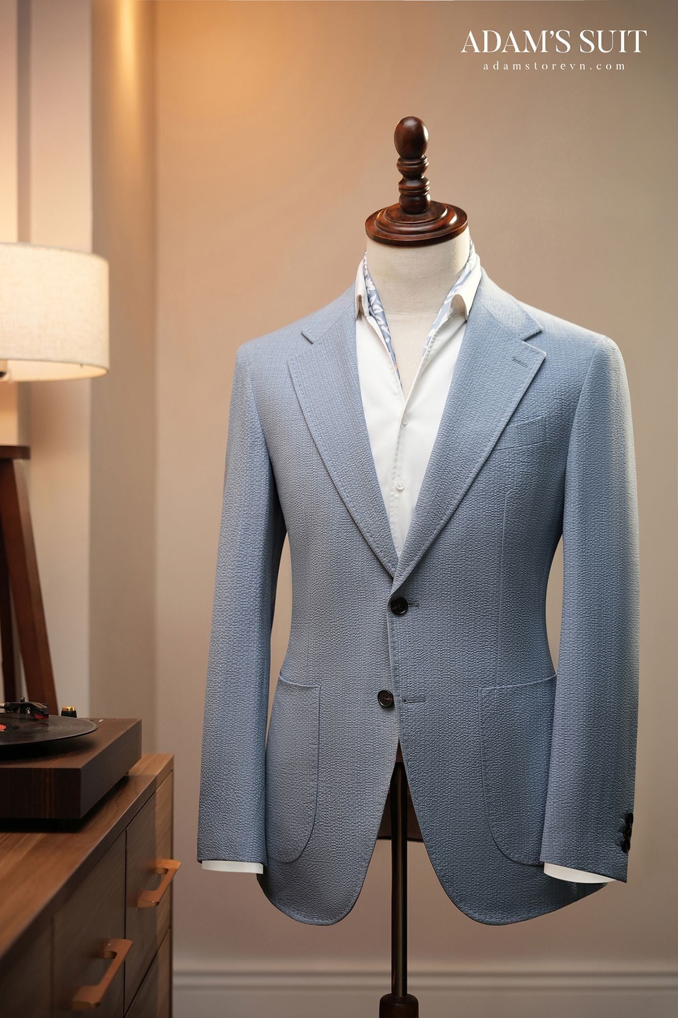 ÁO VEST XANH TRƠN / 1 LỚP - AVTN17