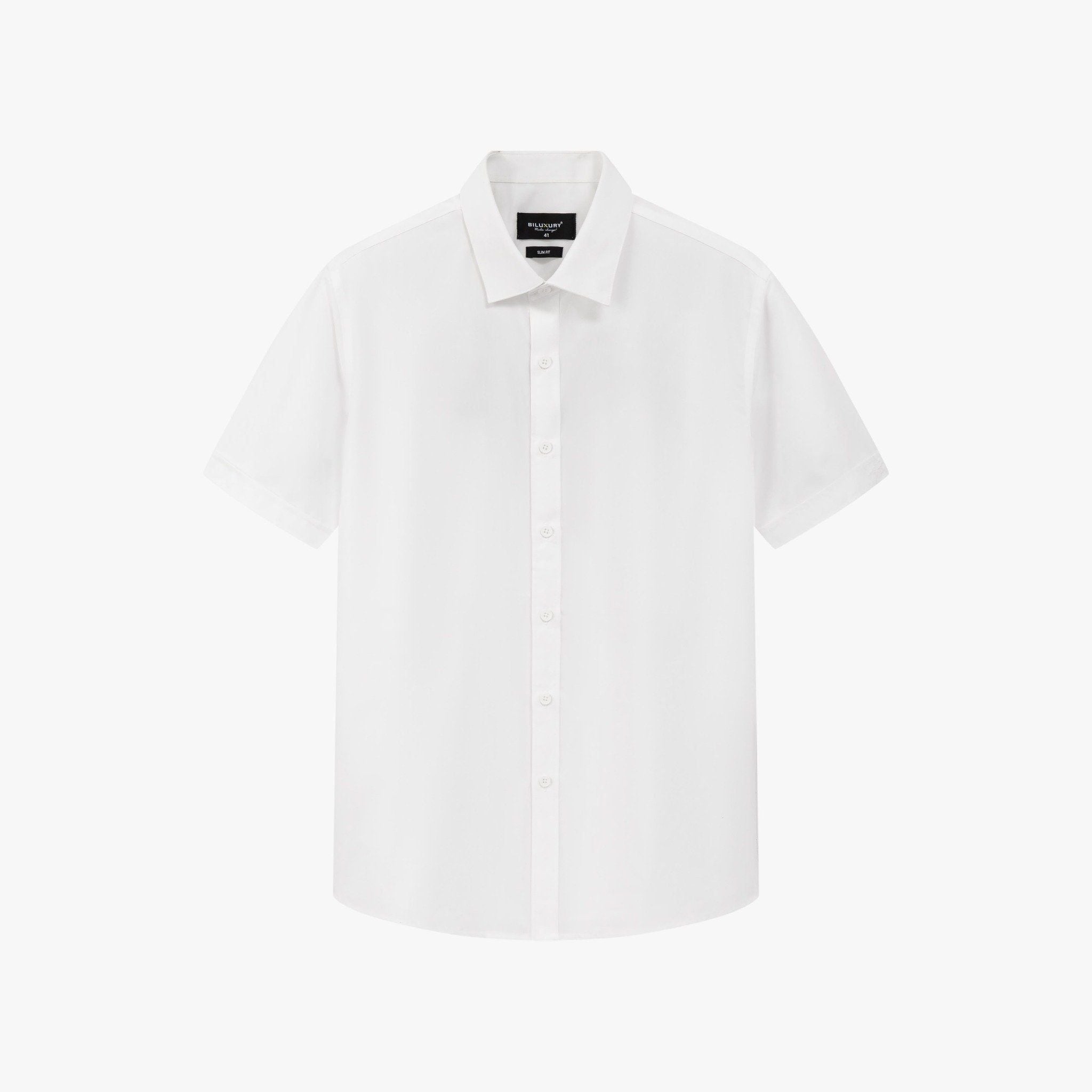  Áo sơ mi cộc tay cơ bản, (Trắng, 43) 