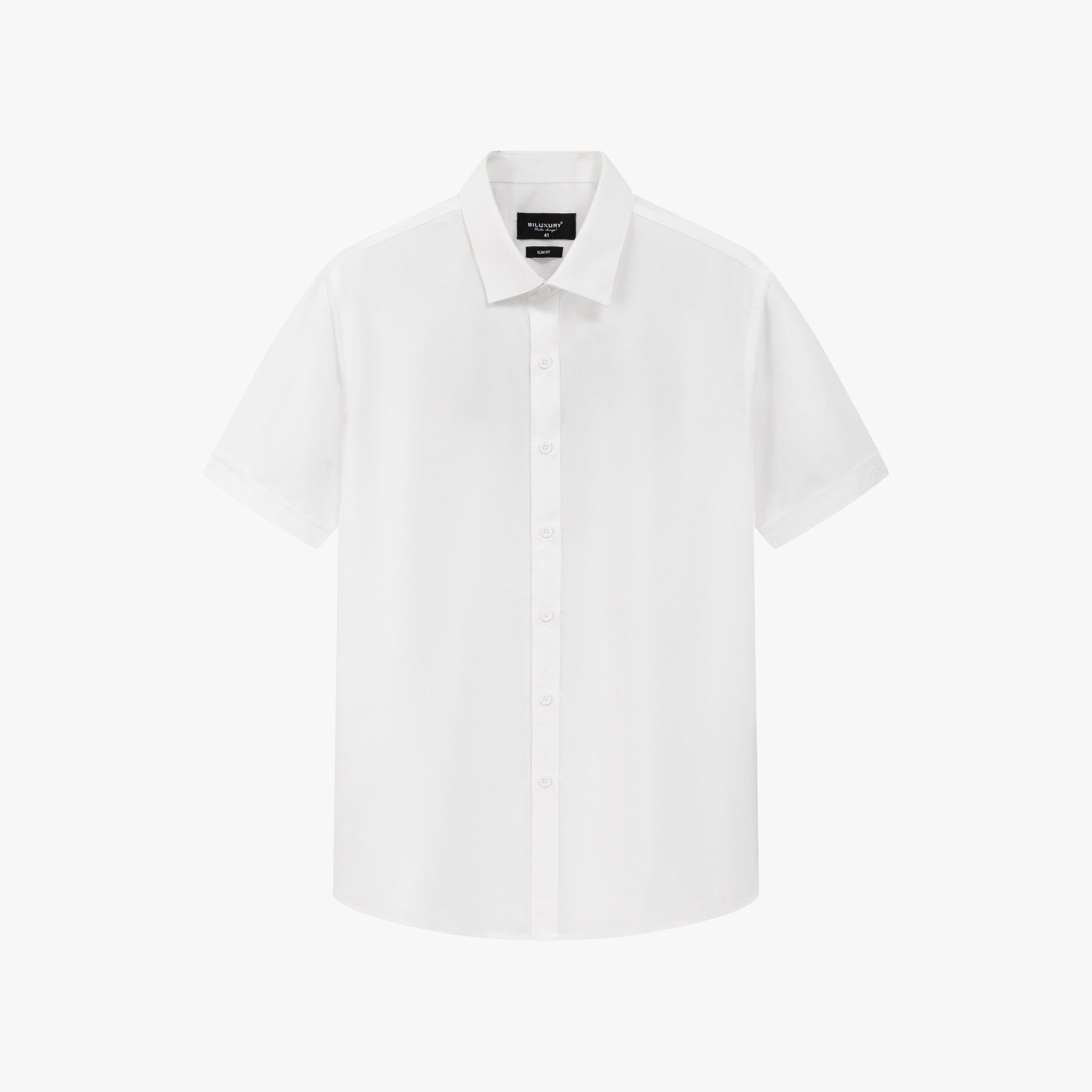  Áo sơ mi cộc tay cơ bản, (Trắng, 42) 