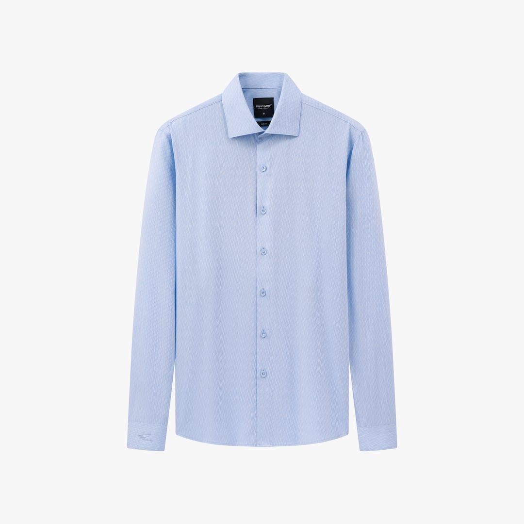  Áo sơ mi dài tay hoạ tiết, (Xanh, 39) - 39 - Xanh 