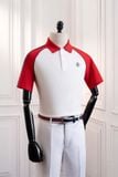  ÁO POLO TRẮNG / ĐÁP VAI ĐỎ - AP244 