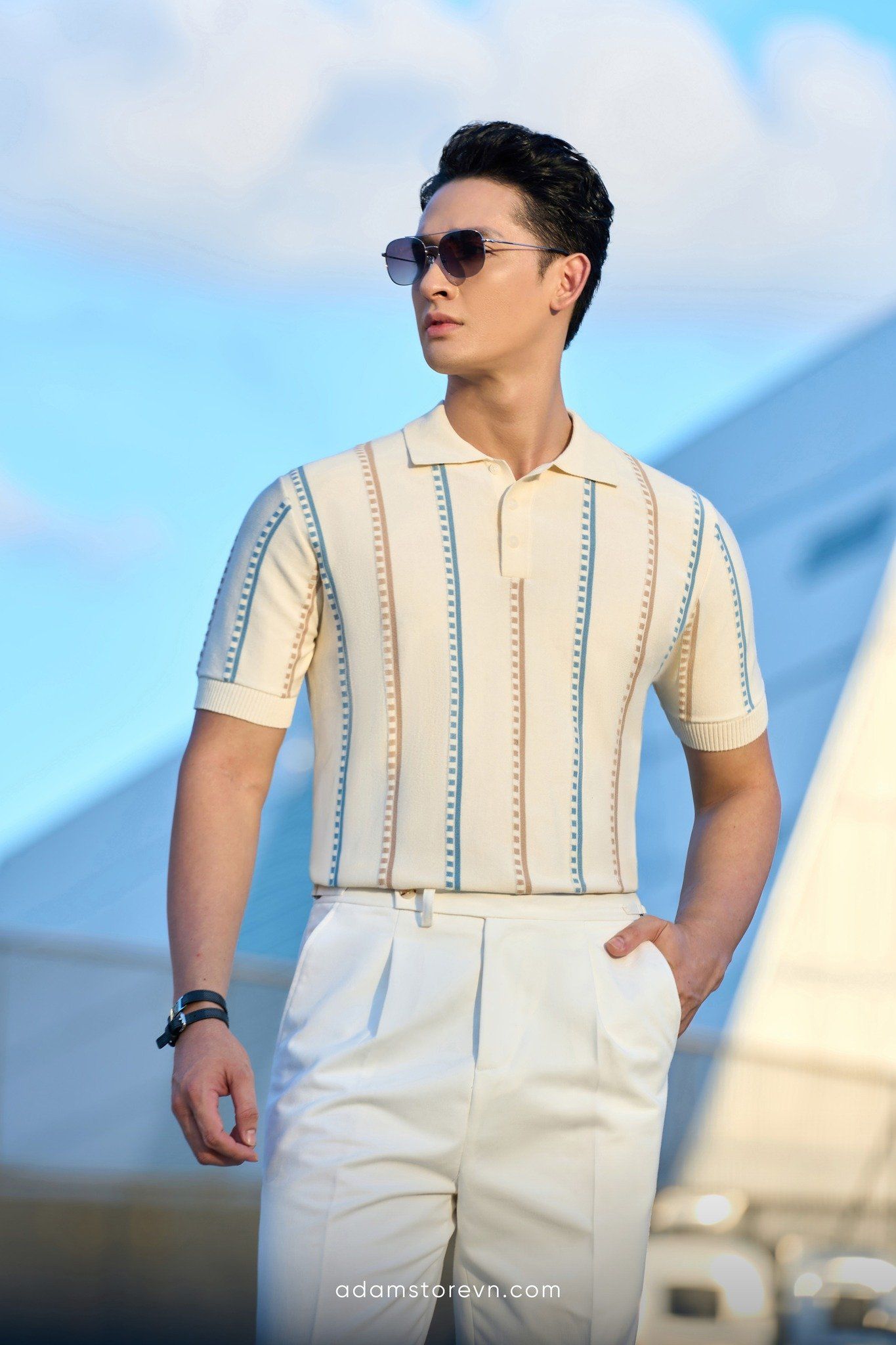  Áo mongtoghi trắng sọc AP288 