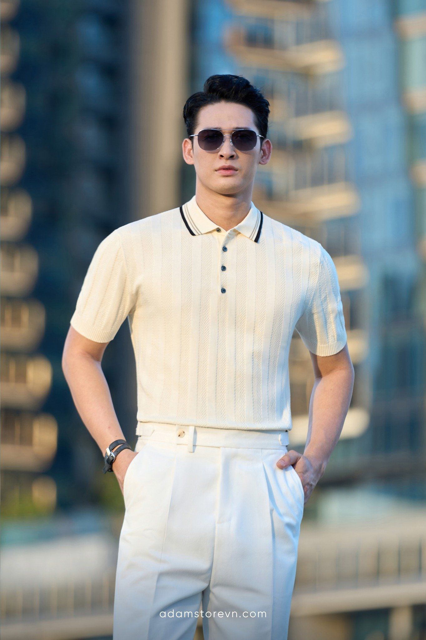  Áo mongtoghi trắng sọc AP291 