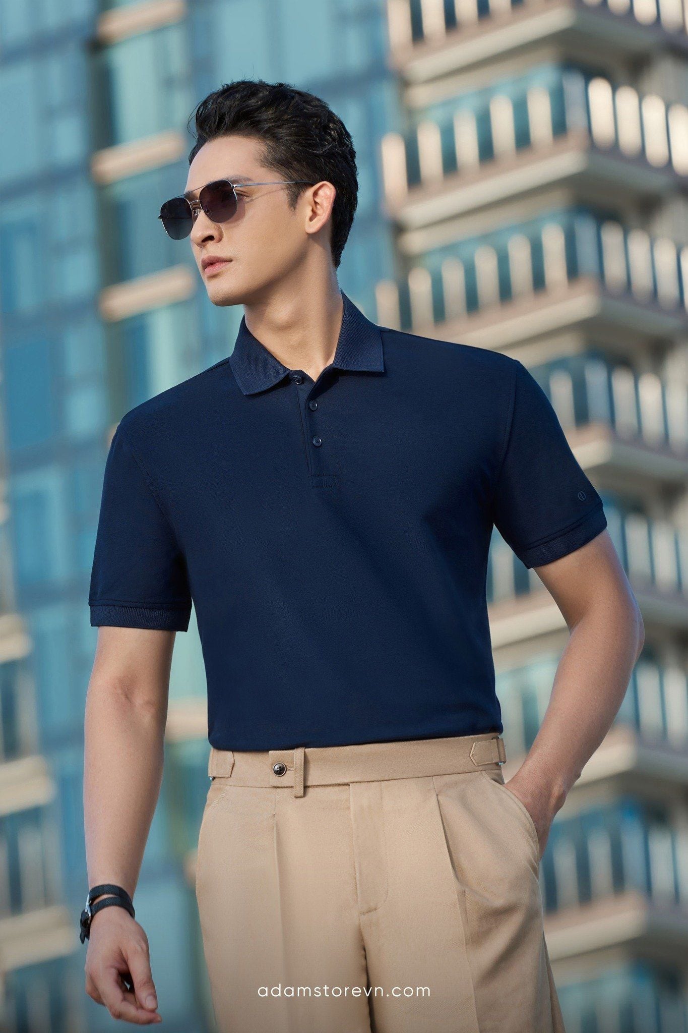  Áo polo xanh AP293X 