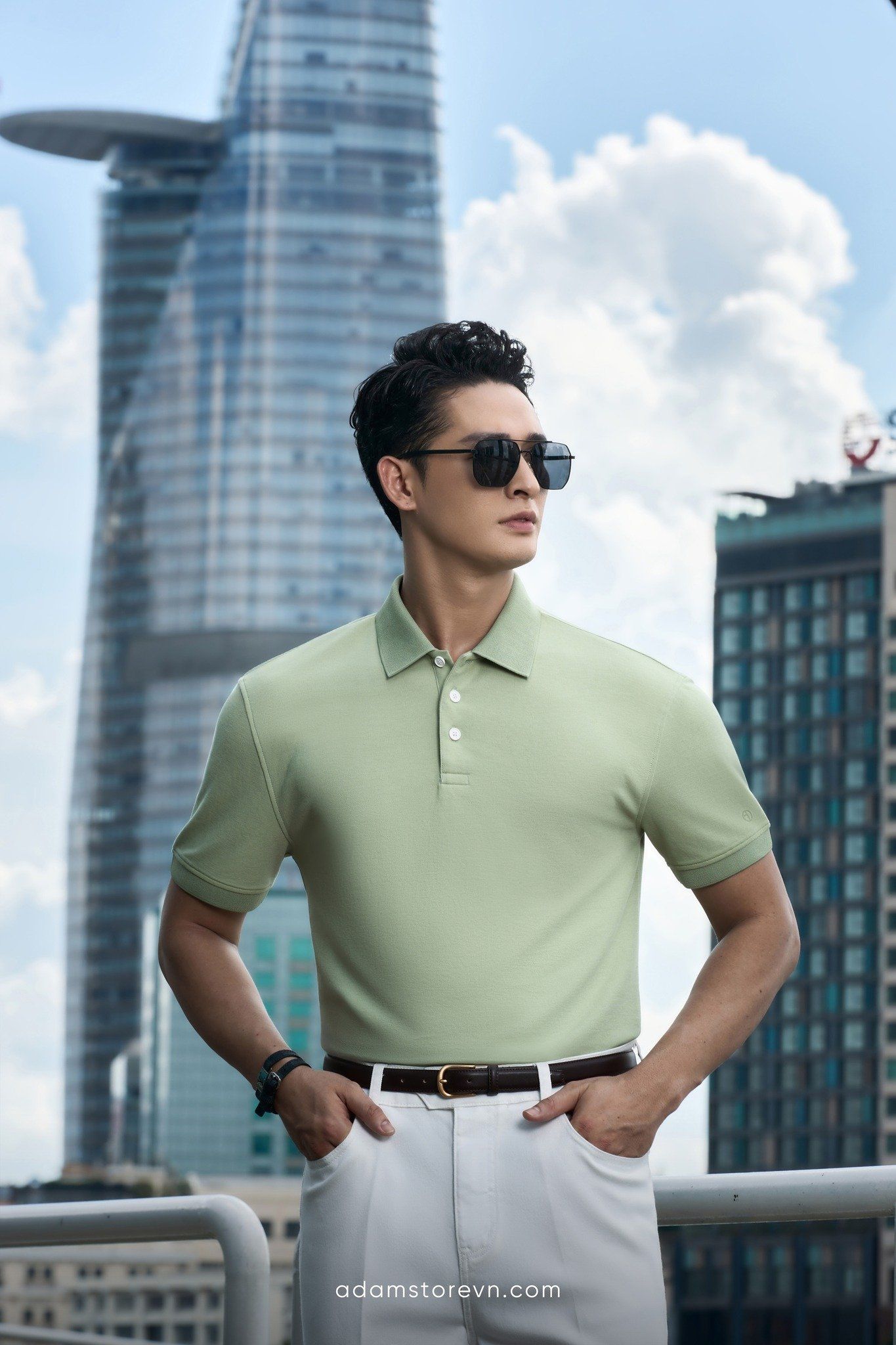  Áo polo xanh lá AP293XL 