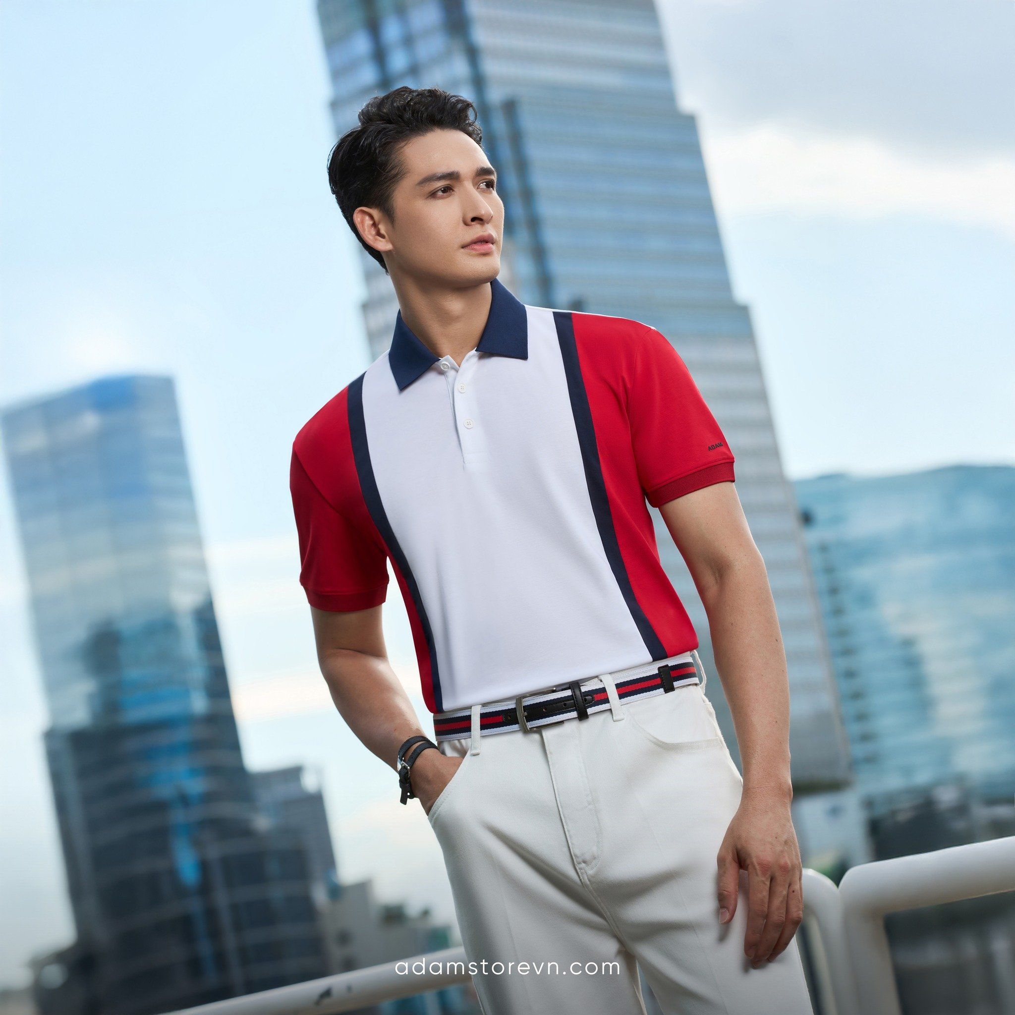  Áo polo đỏ sọc AP294 