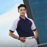  ÁO POLO XANH TÍM, TRẮNG - AP296 