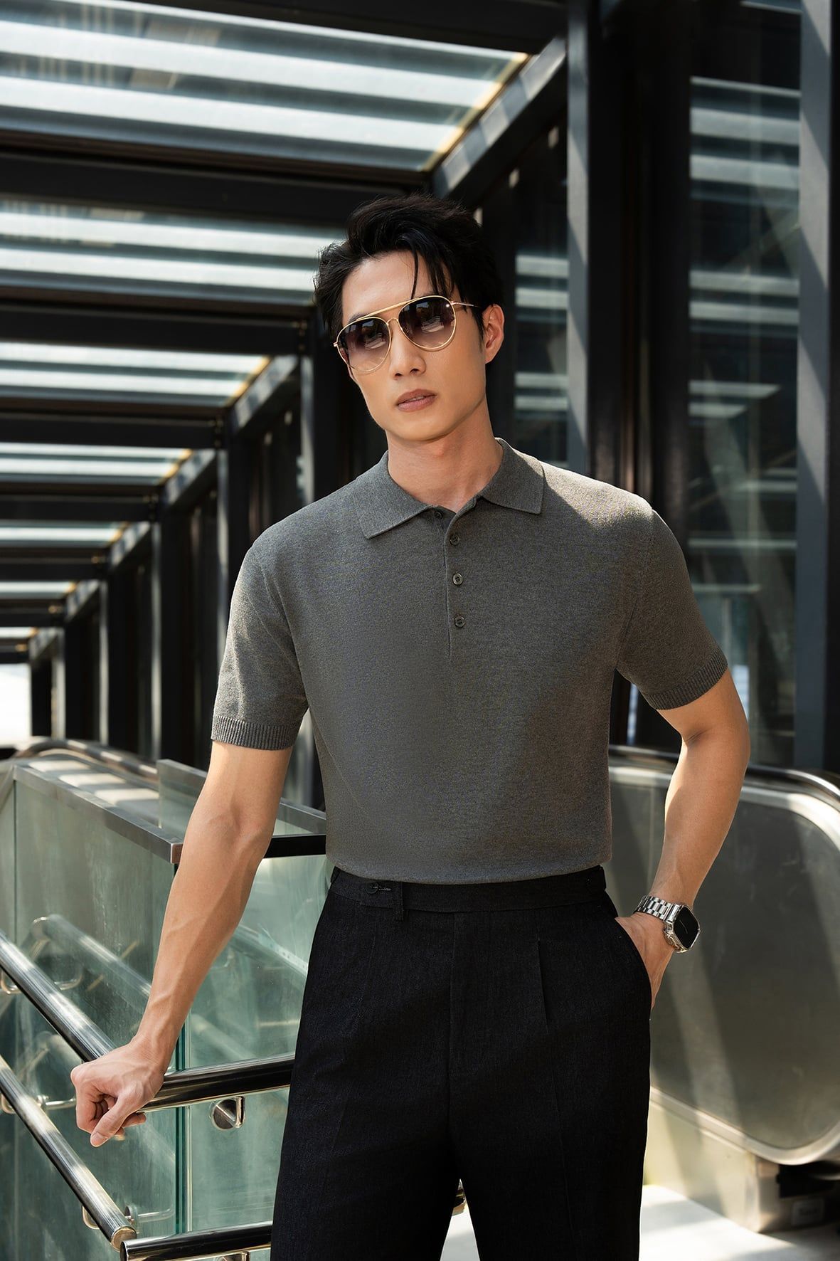 ÁO MONGTOGHI, MÀU XÁM GHI TRƠN - AP298G