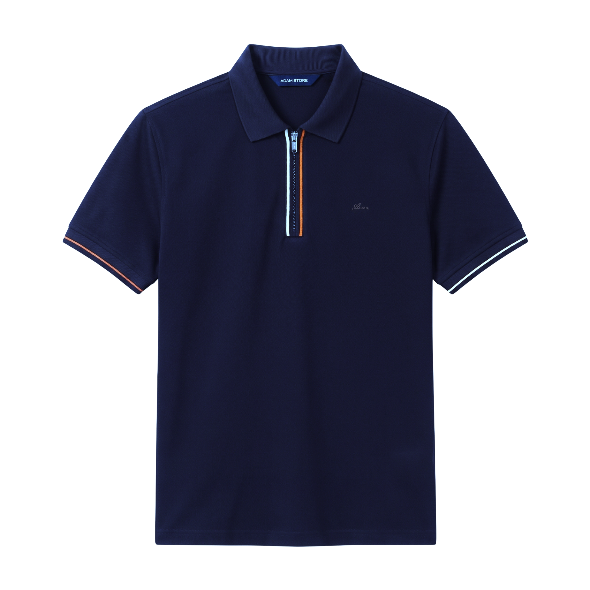 ÁO POLO NAM CỔ KHÓA ZIP PHỐI SỌC - ADAM STORE AP460