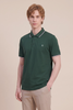  ÁO POLO NAM MÀU XANH RÊU PHỐI VIỀN SỌC ĐEN TRẮNG - ADAM STORE AP462XL 