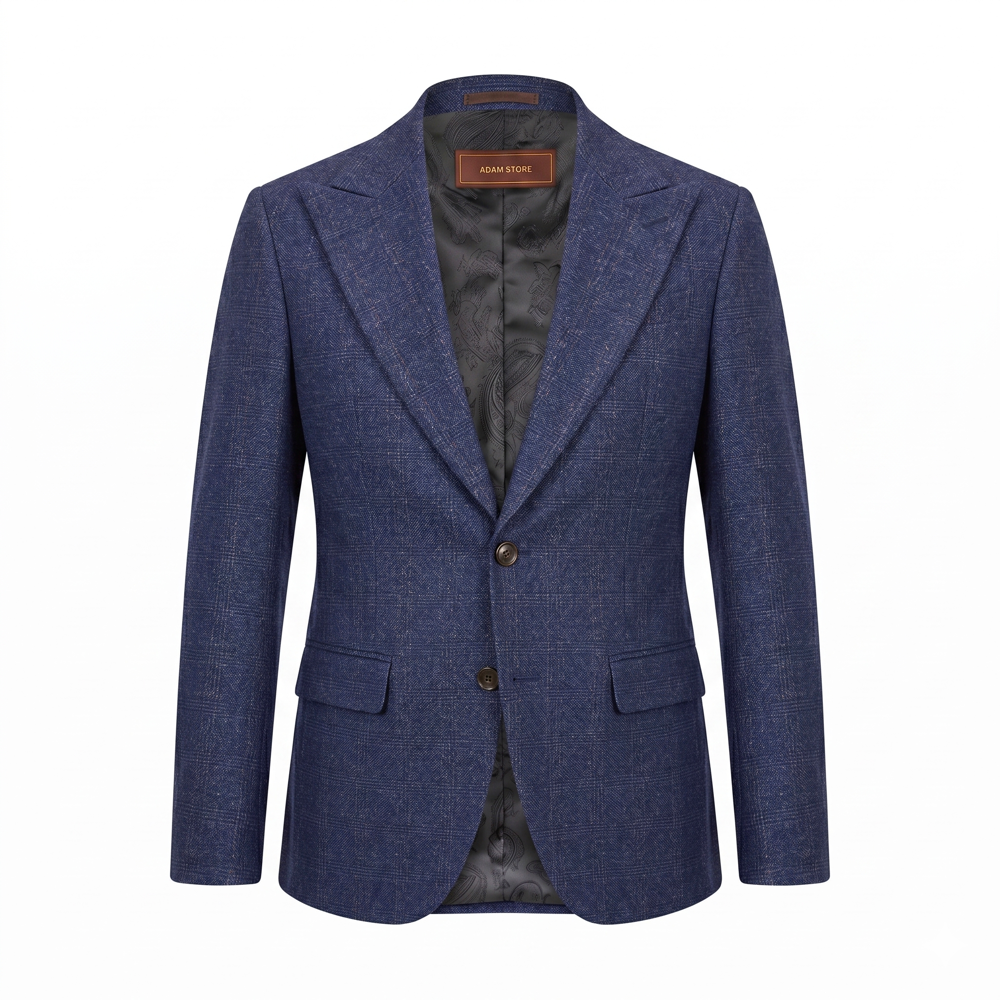ÁO VEST XANH TÍM THAN / KẺ ĐỎ CHÌM - AV349