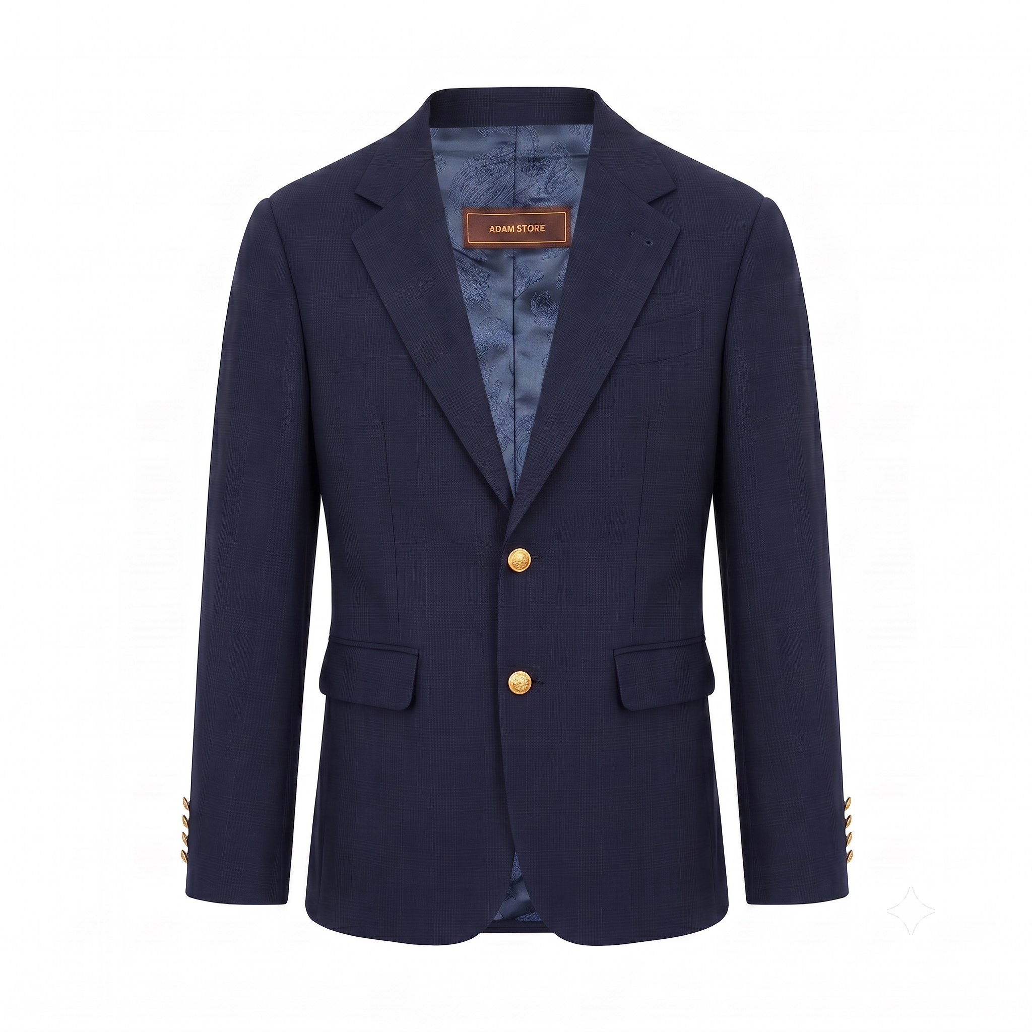 ÁO VEST XANH THAN, PHỐI HỌA TIẾT KẺ CHÌM - AVTN48