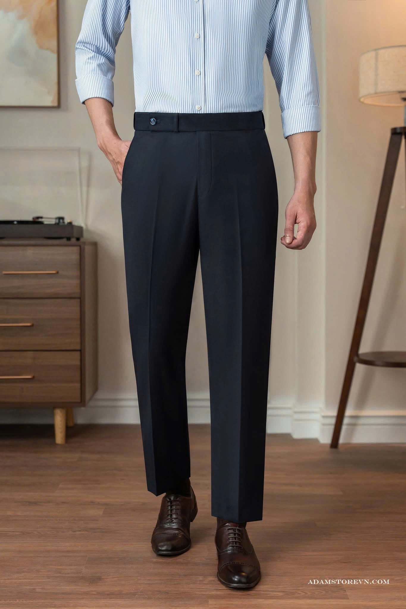  Quần âu xanh trơn QNTT01K4X 