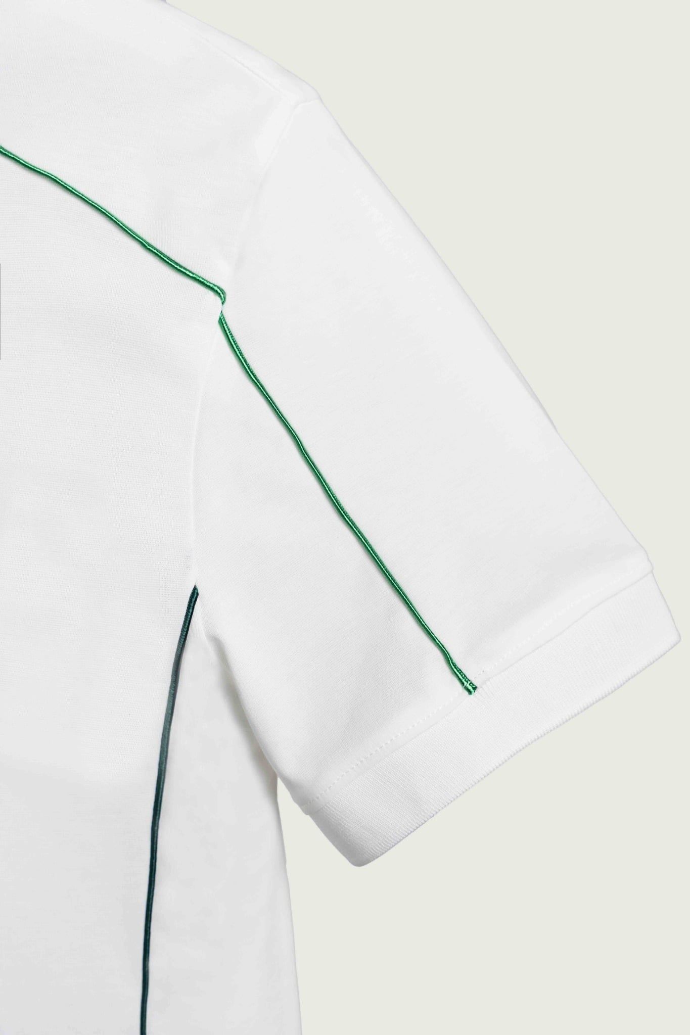 ÁO POLO TRẮNG / VÁ VIỀN XANH - AP263
