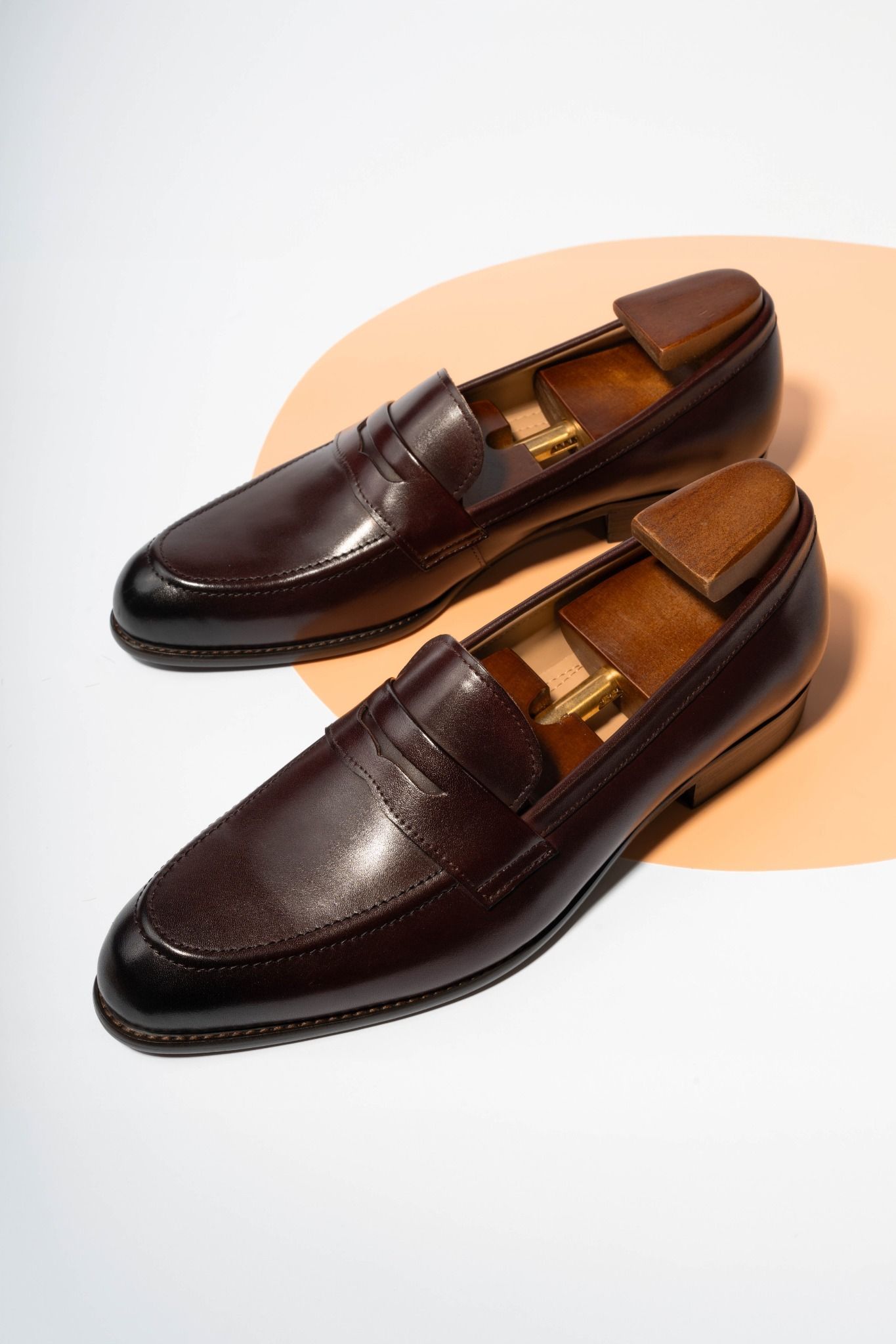 GIÀY LƯỜI LOAFER BURGENDY, MÀU NÂU MẬN - GAD001M