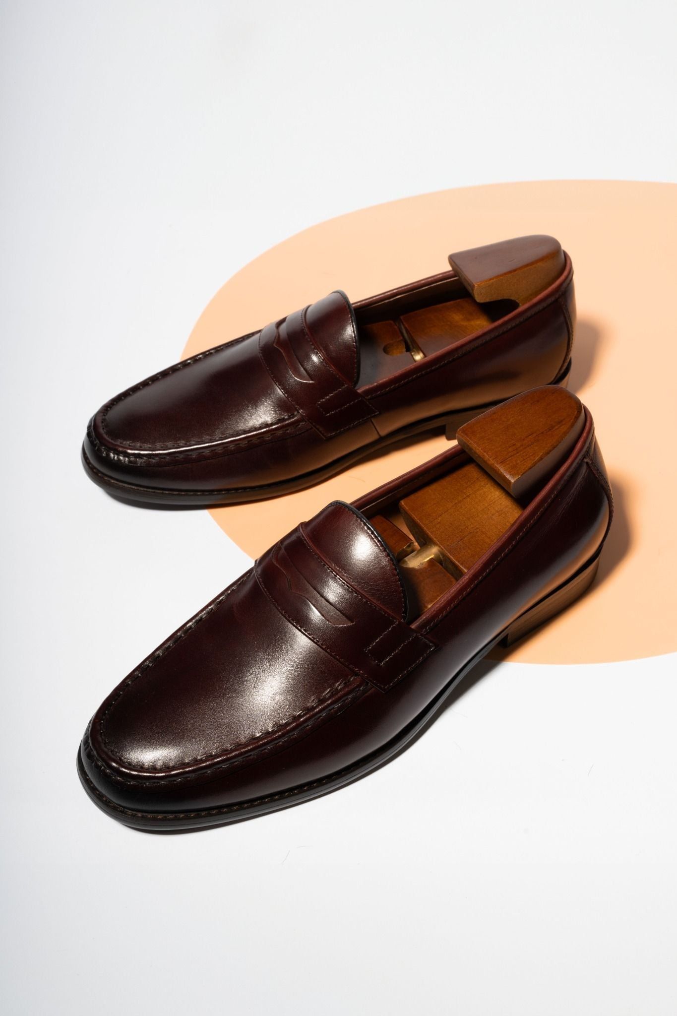 GIÀY LƯỜI LOAFER BURGENDY, NÂU MẬN - GAD003M