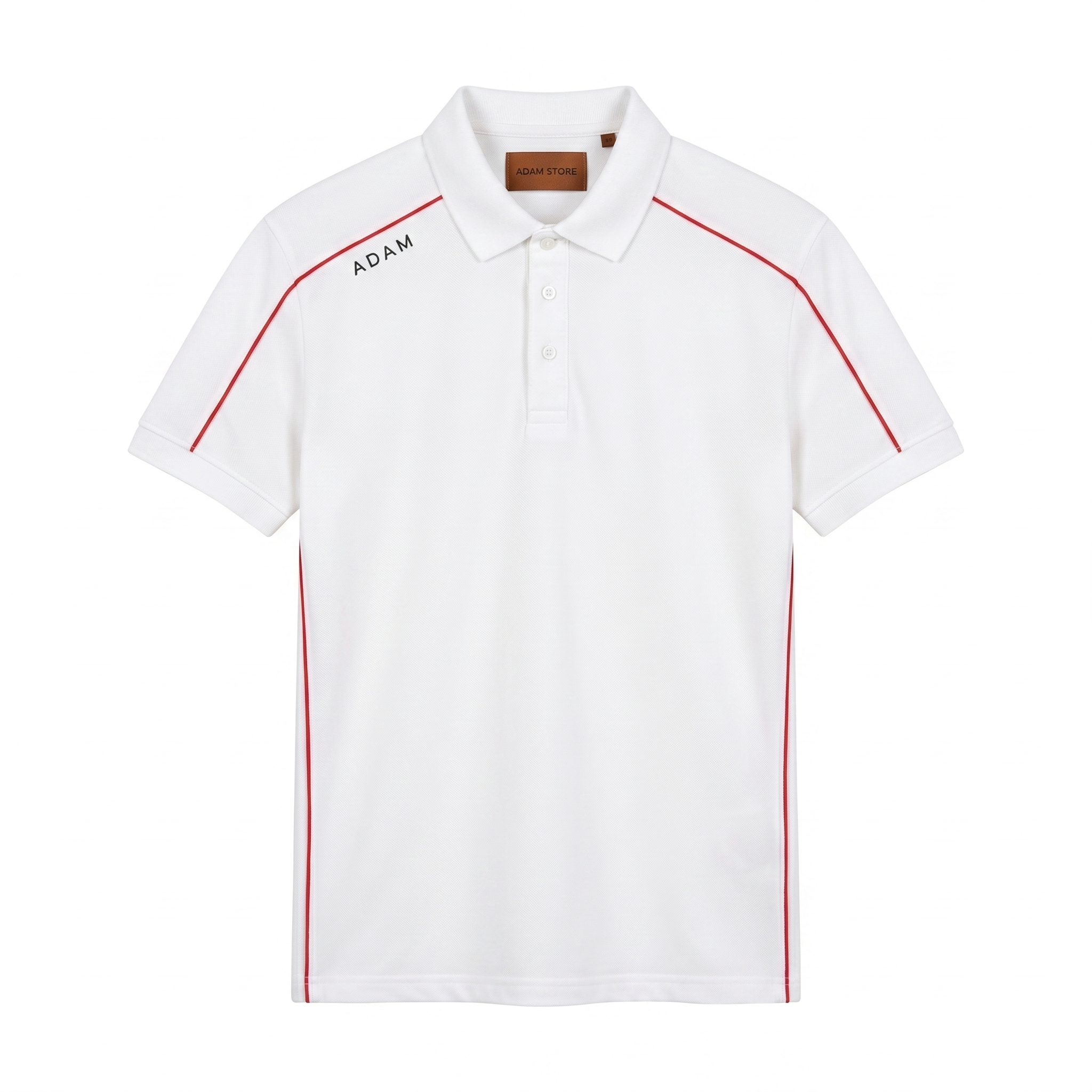 ÁO POLO TRẮNG / ĐÁP TAY ĐỎ - AP249