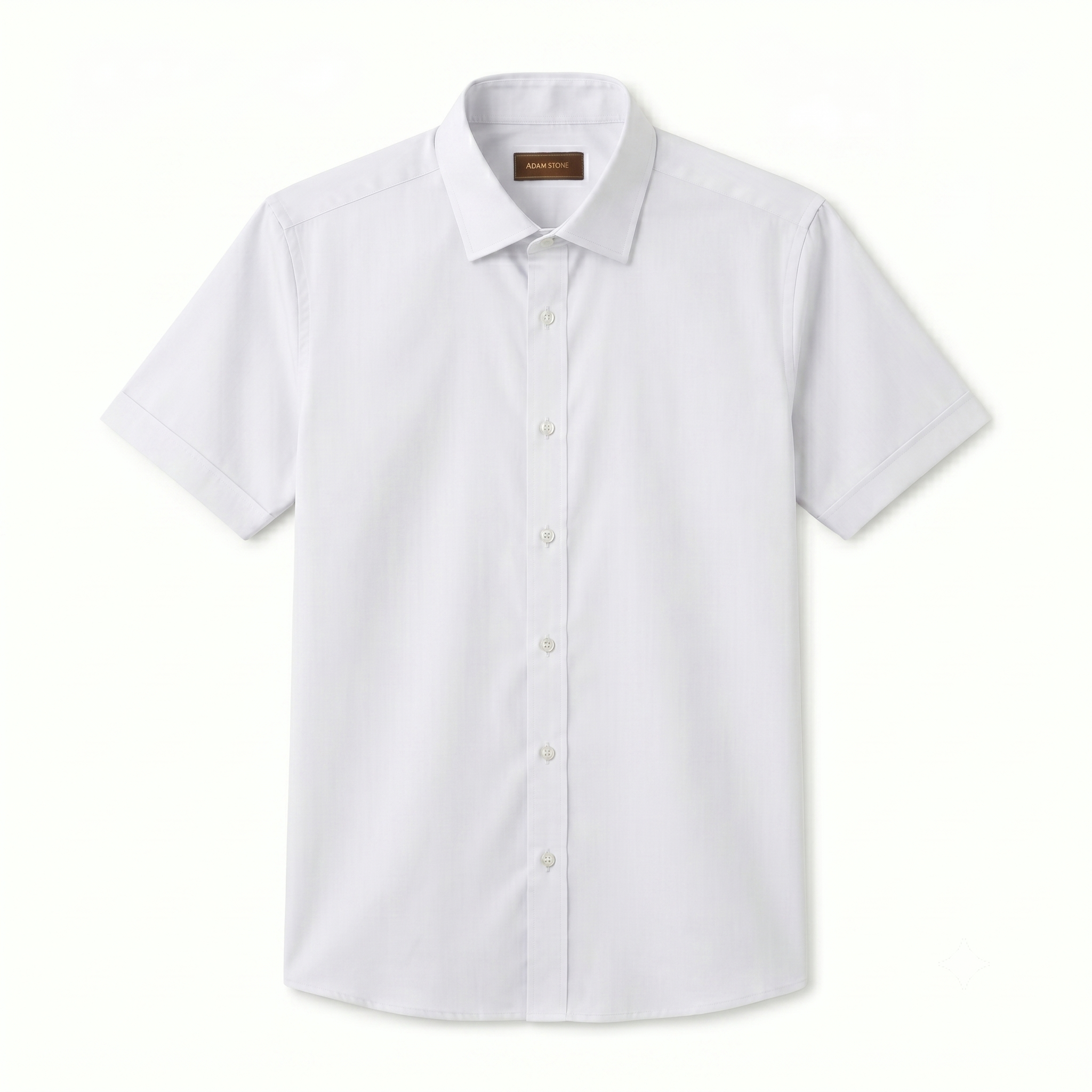 ÁO SƠ MI CỘC TAY, TRẮNG TRƠN - SNC048T