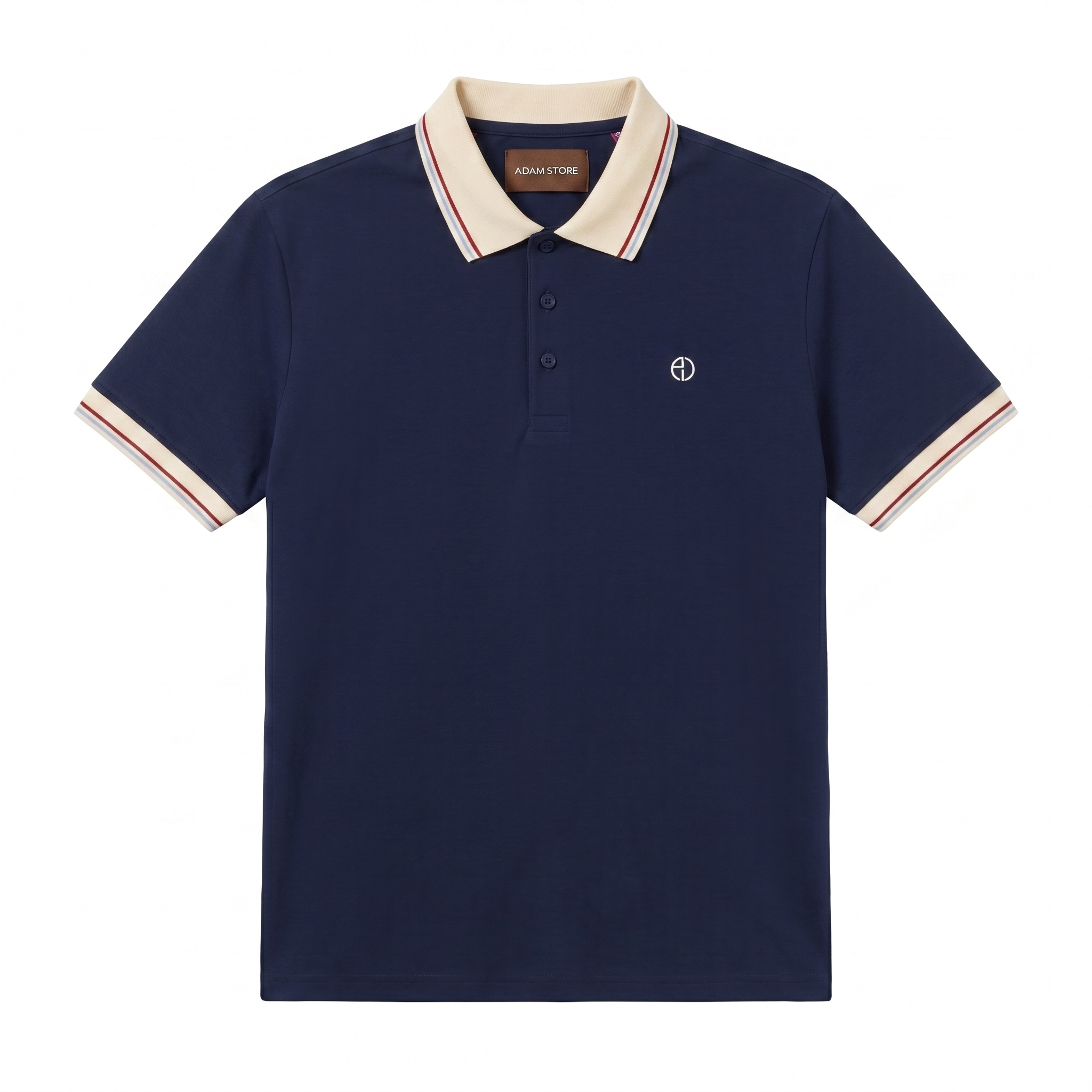 ÁO POLO TÍM THAN TỐI, PHỐI VIỀN CỔ VÀ TAY - AP445