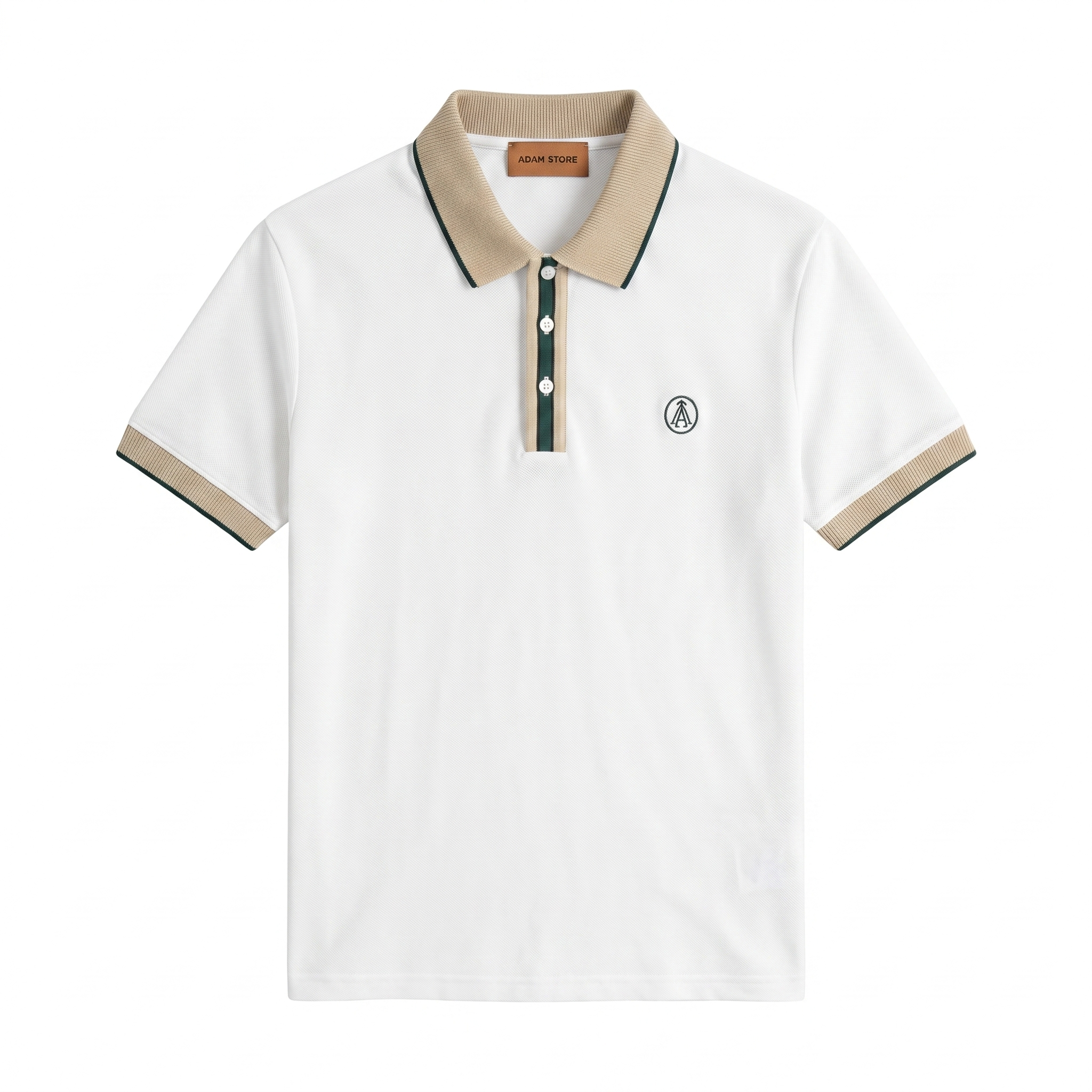 ÁO POLO NGẮN TAY TRẮNG / CỔ BE - AP253
