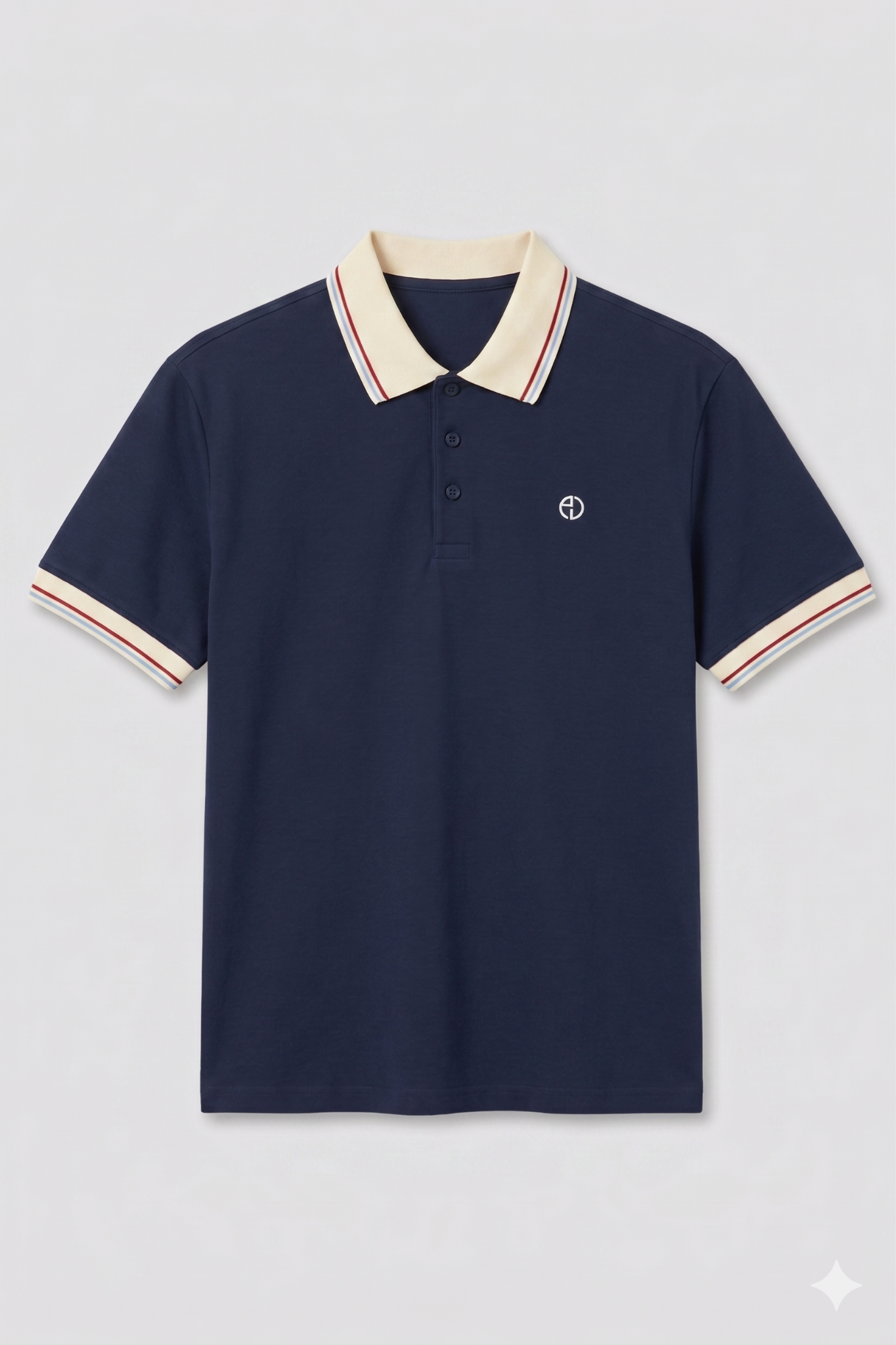  ÁO POLO TÍM THAN TỐI, PHỐI VIỀN CỔ VÀ TAY - AP445 