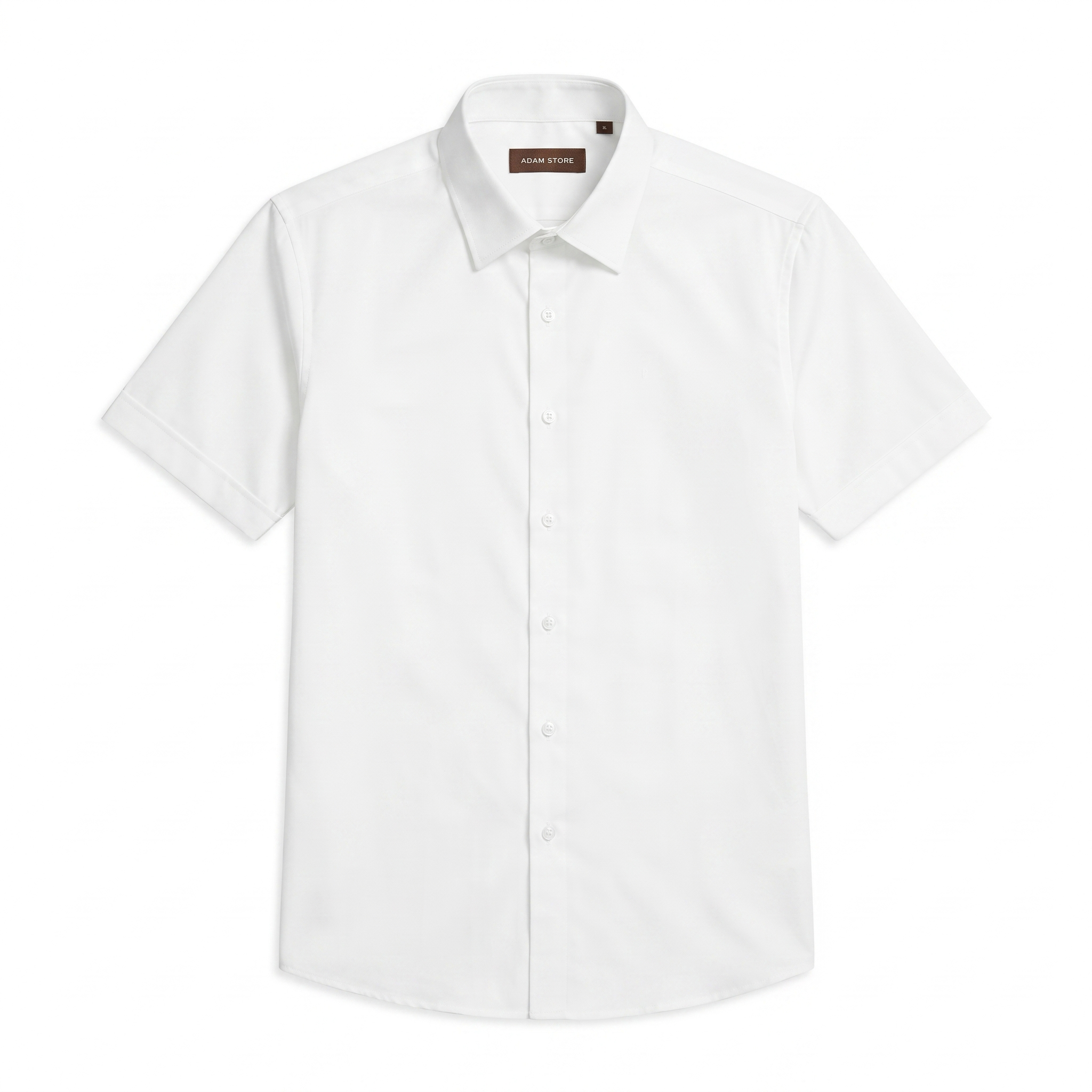 ÁO SƠ MI CỘC TAY TRẮNG KẺ SỌC CHÌM - ADAM STORE SNC034