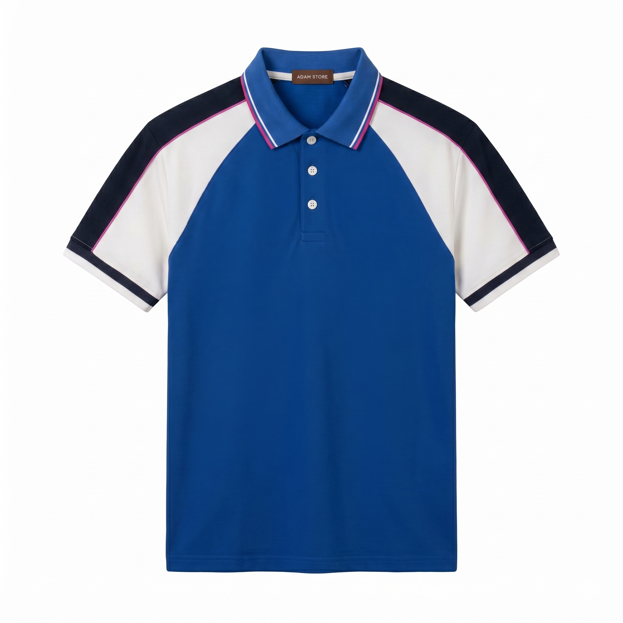 ÁO POLO / XANH DƯƠNG, TRẮNG, SỌC TAY - AP279