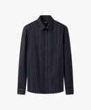  Áo sơ mi dài tay kẻ sọc, (Đen, 43) 