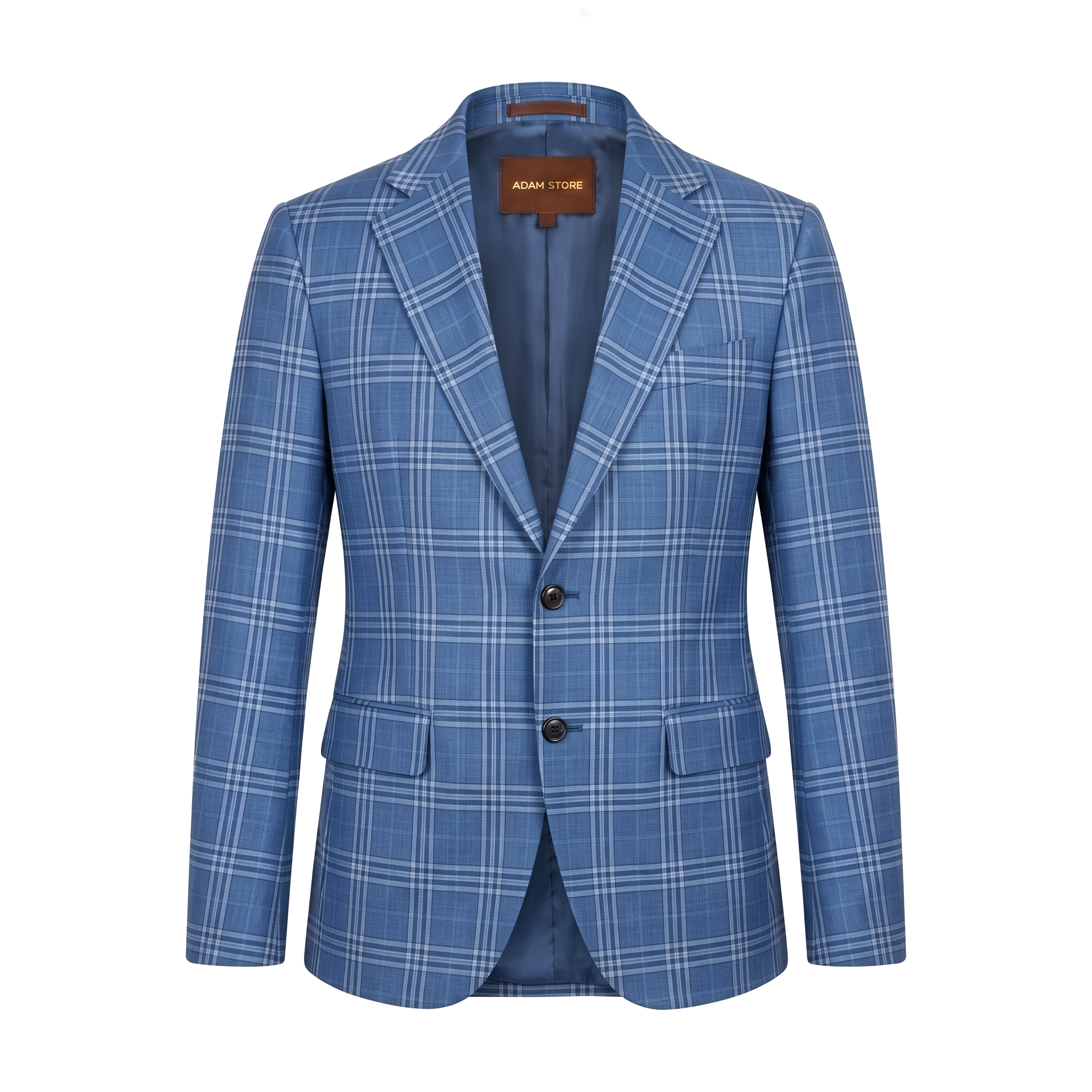 ÁO VEST CỔ VE KHUYẾT - XANH KẺ SỌC TXV79