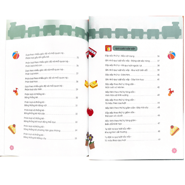 Thiên Tài Toán Học (5 - 6 Tuổi) - Phát Triển Tư Duy Phân Loại Sắp Xếp - Vanlangbooks