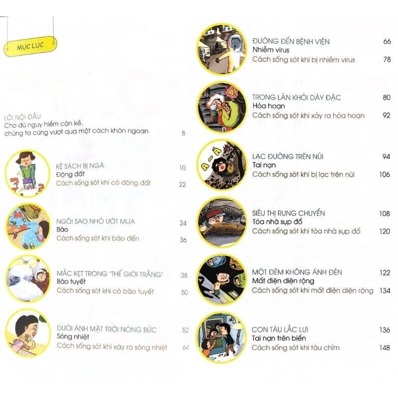 Cẩm Nang Cho Trẻ Từ 6 - 15 Tuổi - 10 Cách Sống Sót Trong Thảm Họa - Vanlangbooks